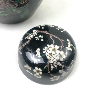 Chinese Famille Noire Lidded Jar, 25cm