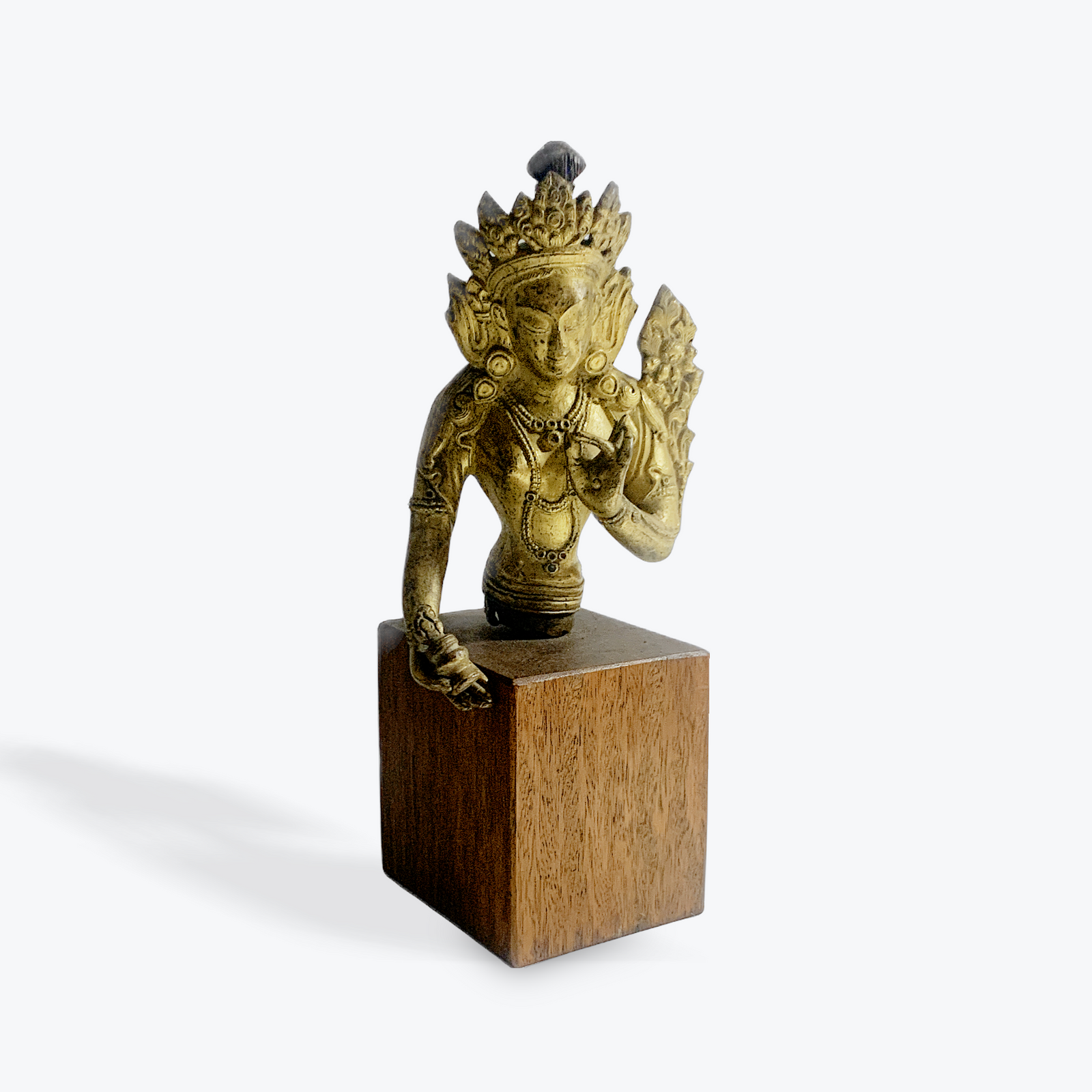 Gilt Bronze of Green Tara, Nepal, 17th Century, 21.5cm