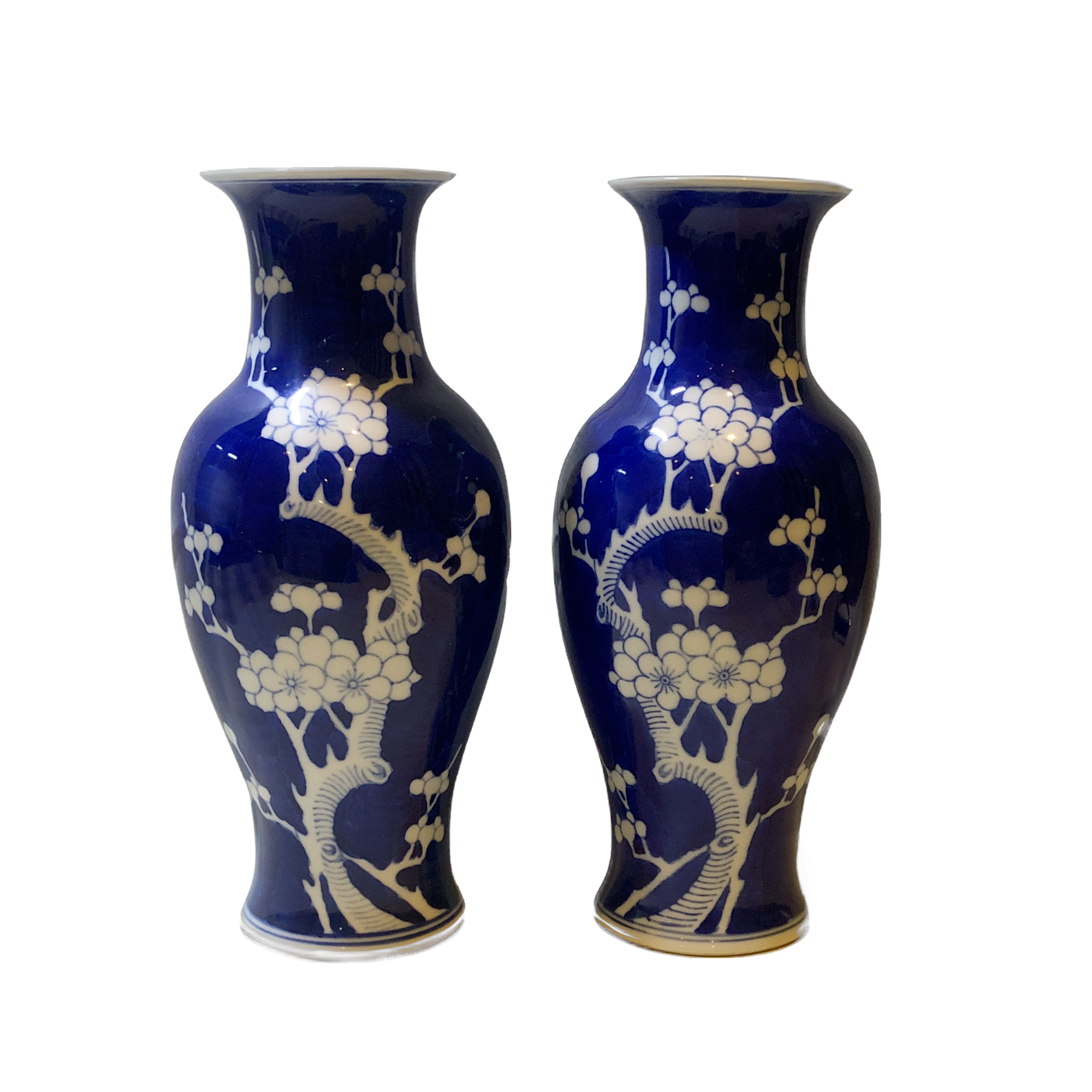 A Pair of Chinese blue and white vases
