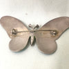 Silver Enamel and Garnet Butterfly Brooch, 7.5cm