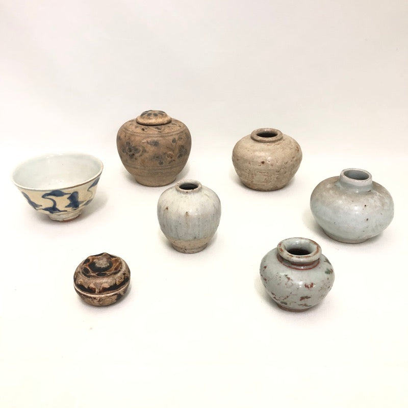 Chinese/ Vietnamese Shipwreck Porcelain, 14/15th century, 7 piece