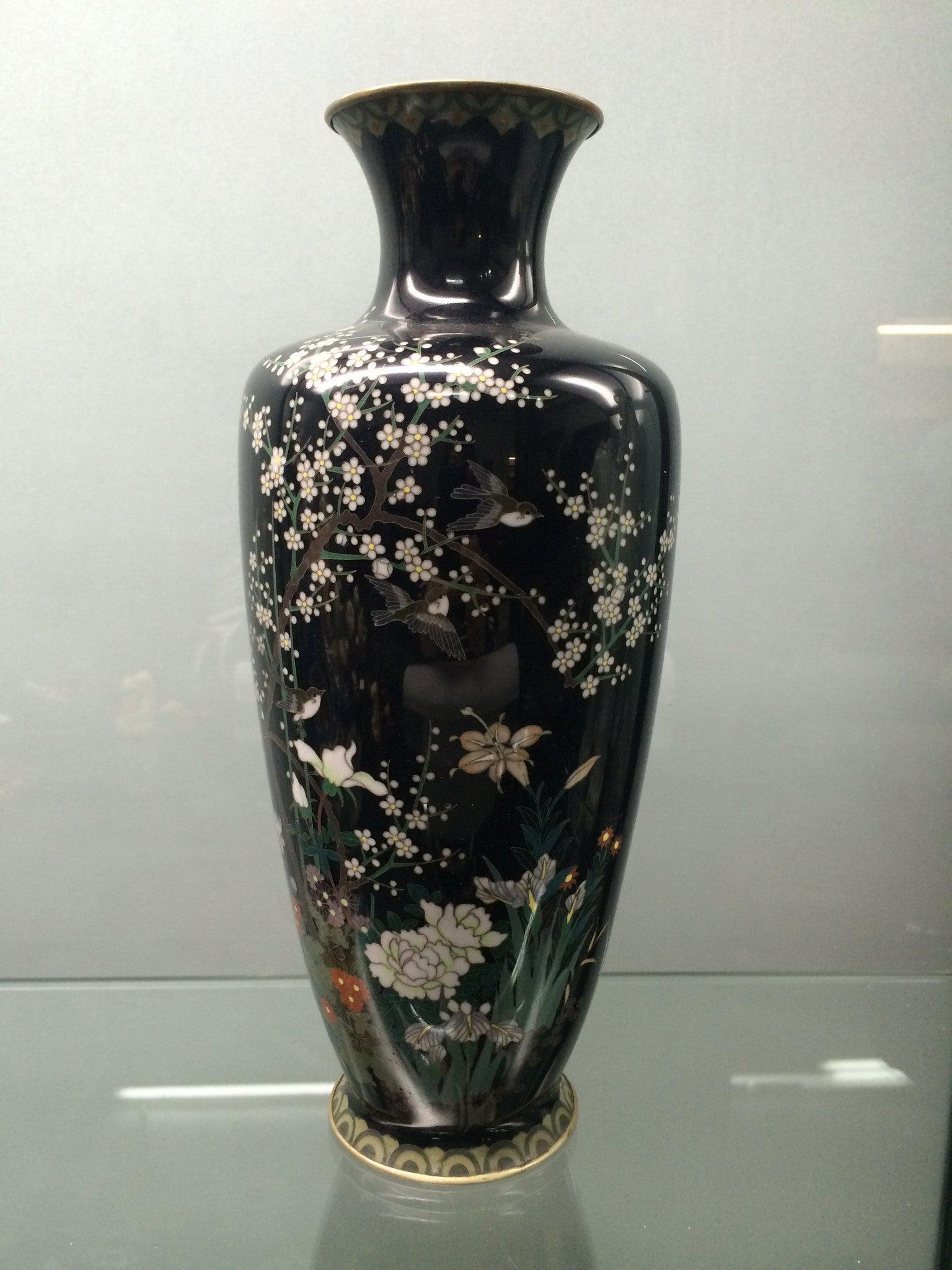 日本景泰蓝花瓶，明治时期