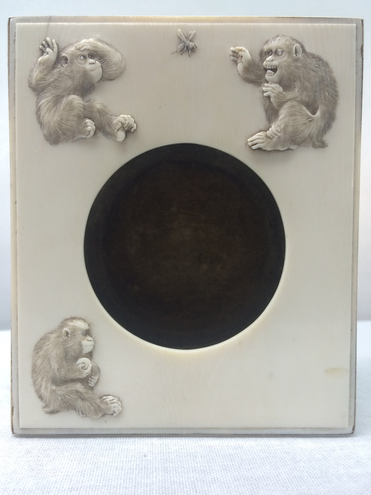 Japanese ivory pocket watch case, Meiji period