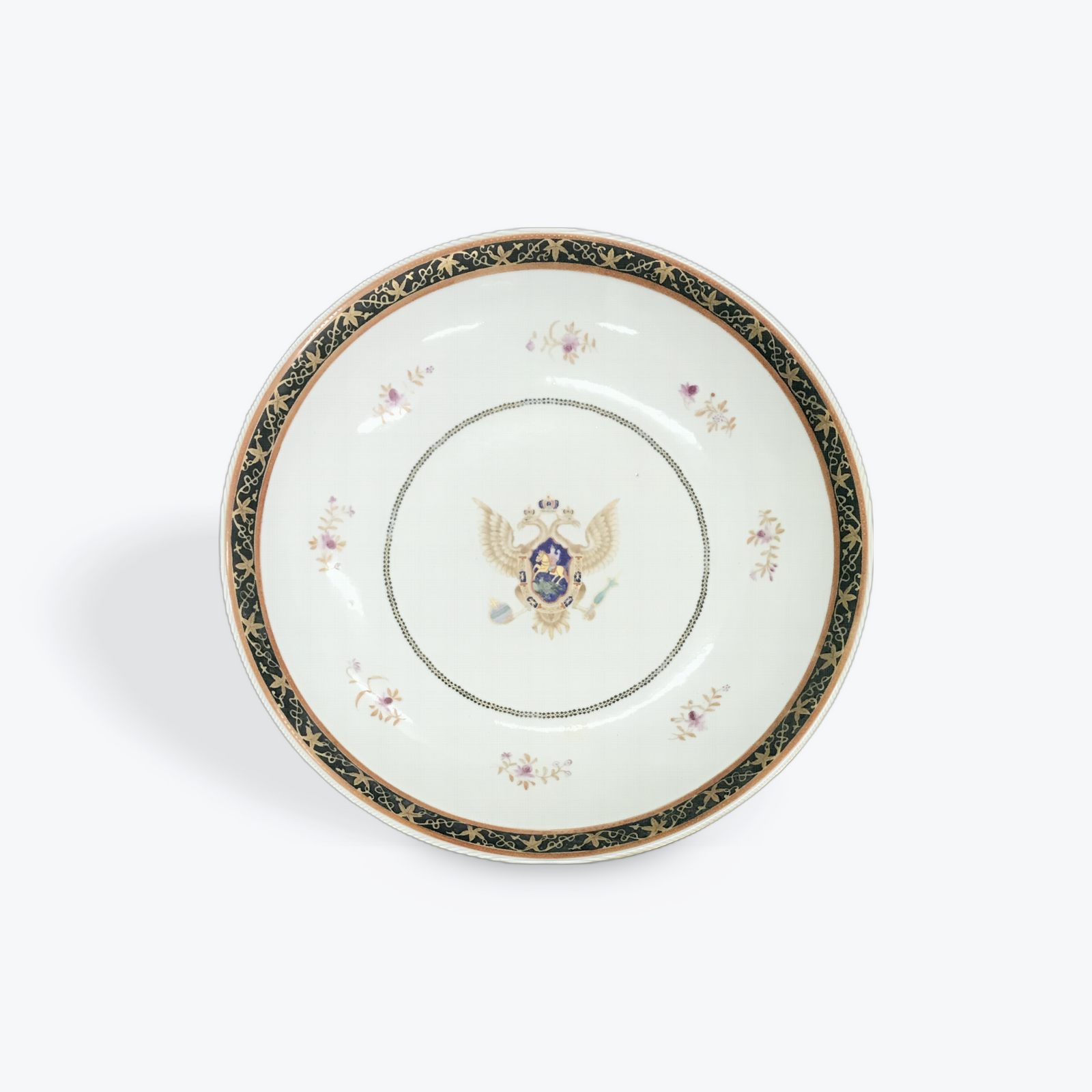 Chinese Export Armorial Porcelain Charger with Russian Coat of Arms, 18th century, 40cm