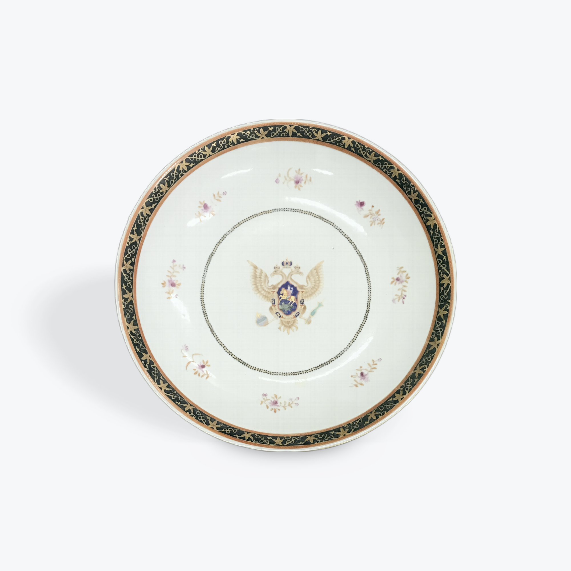 Chinese Export Armorial Porcelain Charger with Russian Coat of Arms, 18th century, 40cm