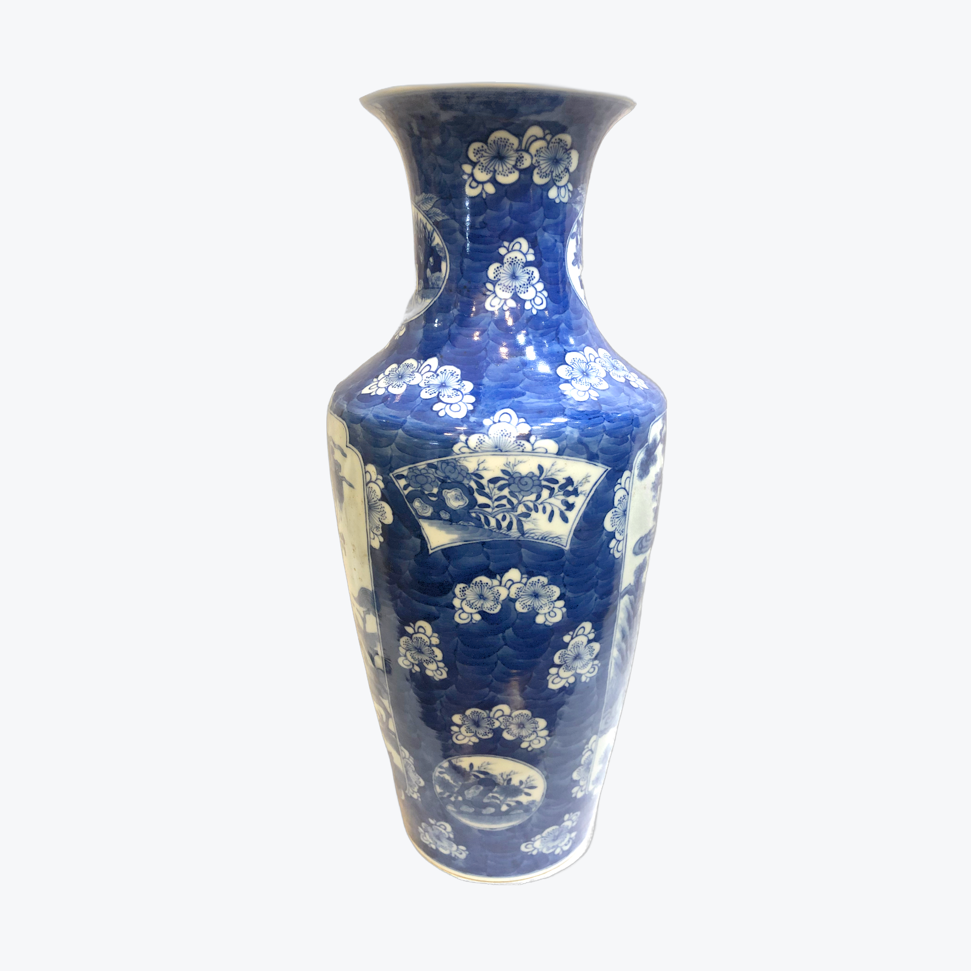 中国古玩 唐物 清代 染付 乾隆年製 款 花瓶 中国青花大花瓶,20世纪初(乾隆年款)高42.5cm - Asian Antiques