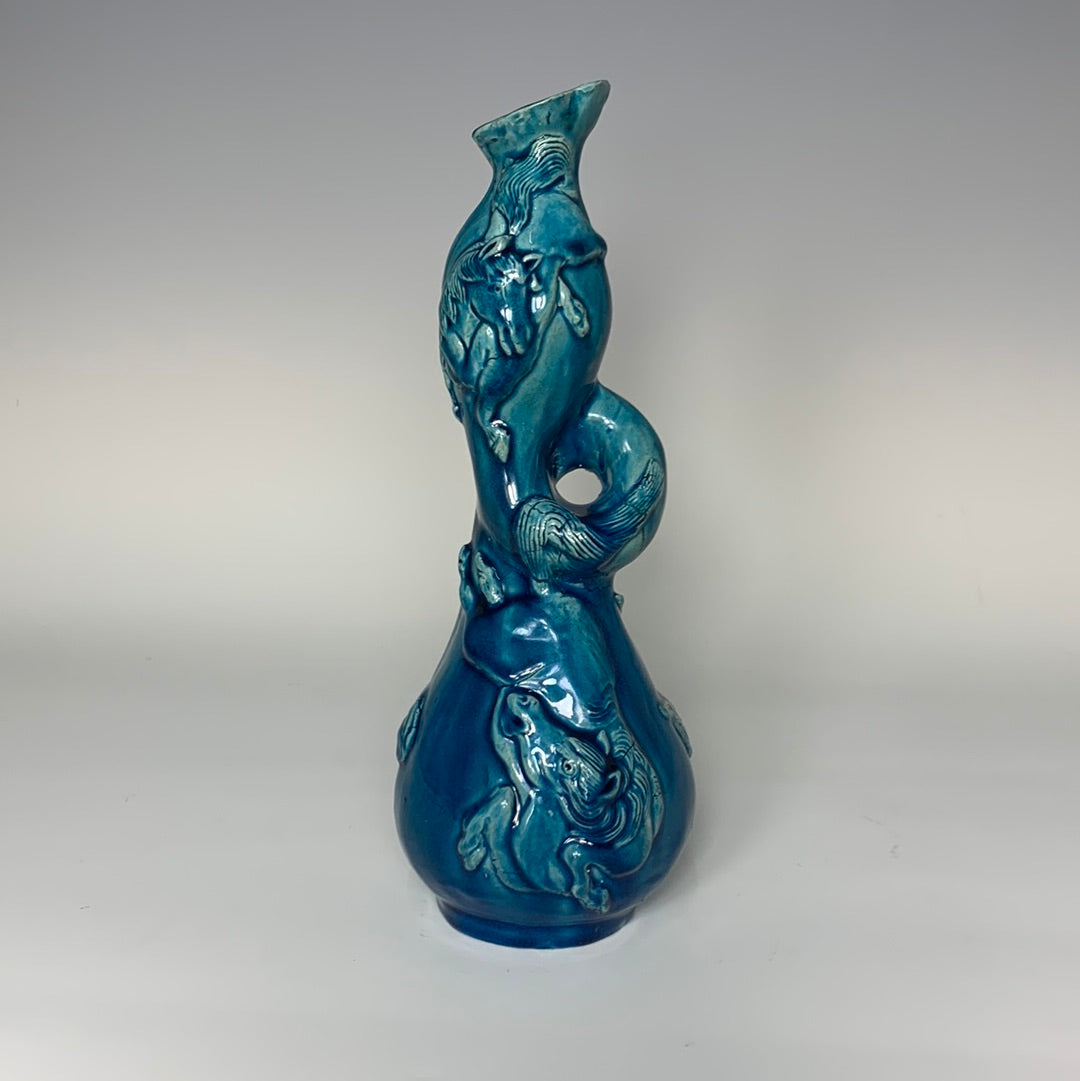 日本蓝色花瓶
