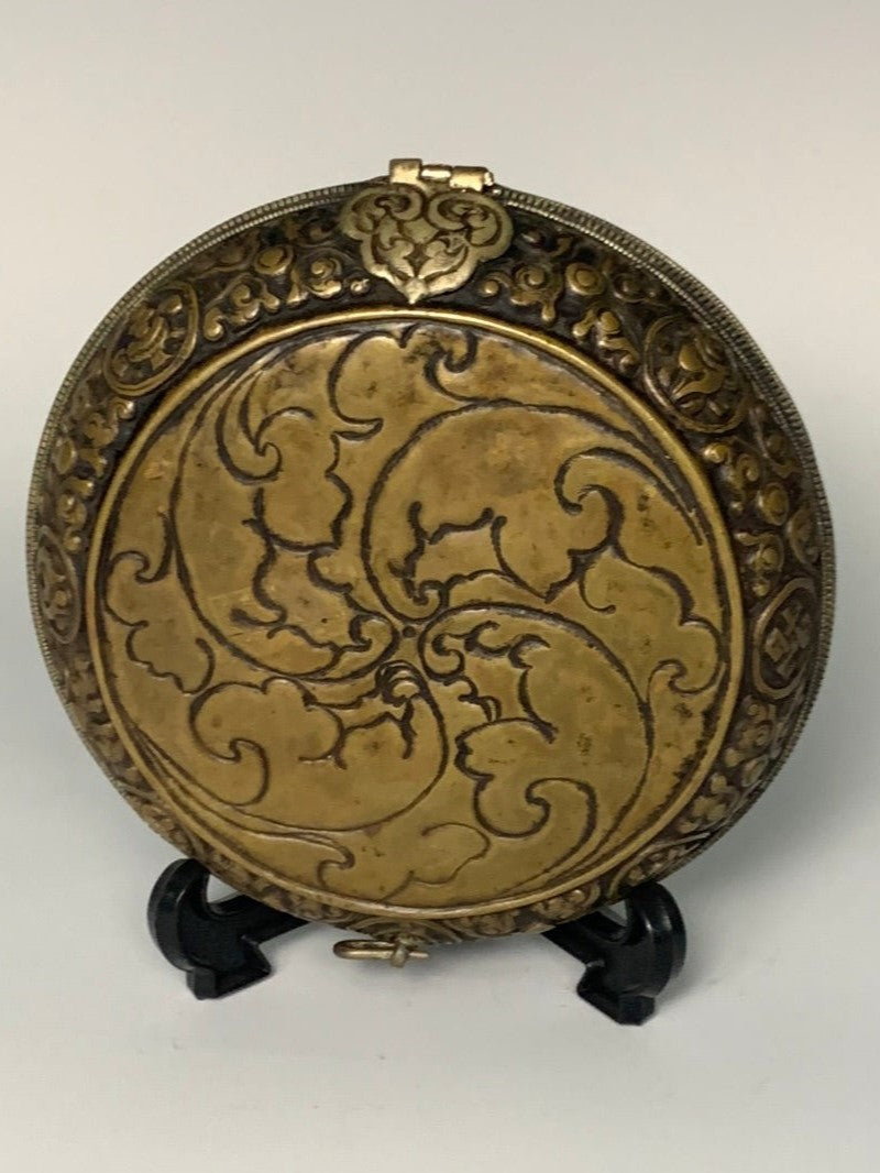 西藏黄铜盒 19 世纪