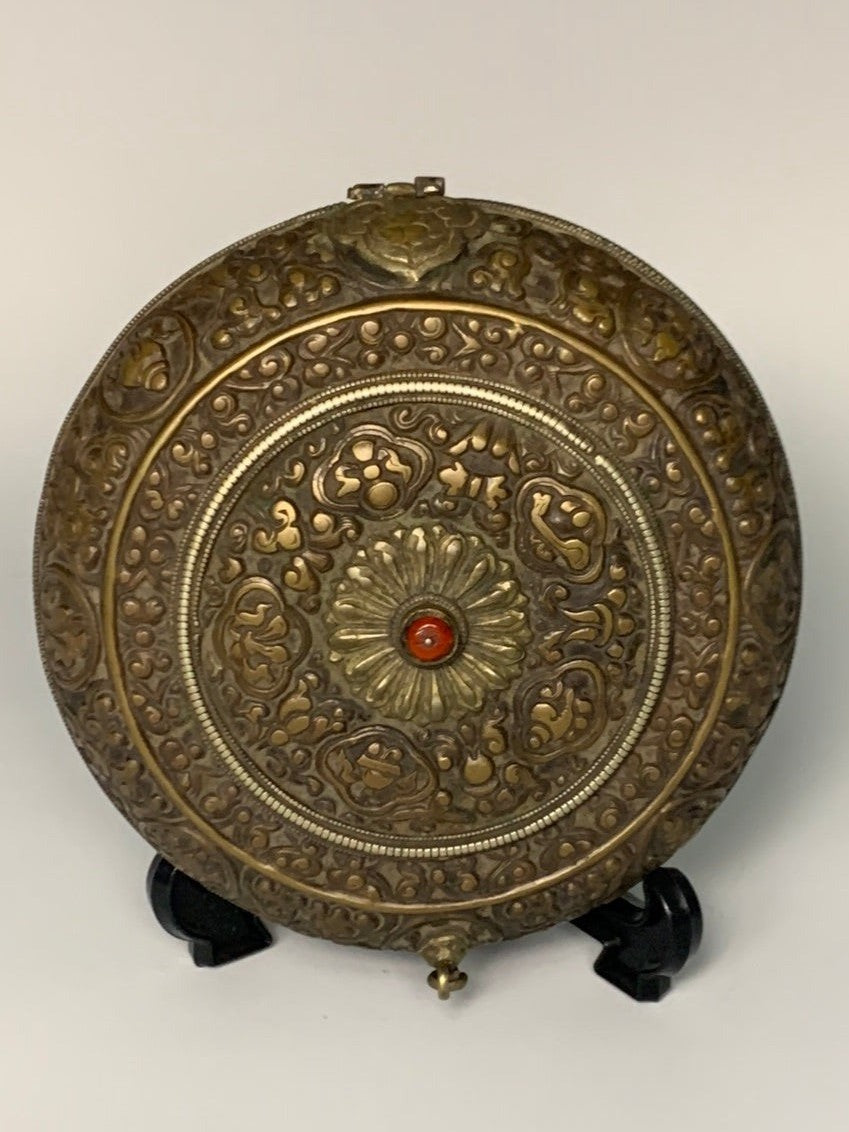 Tibetan Brass Box 19th Century