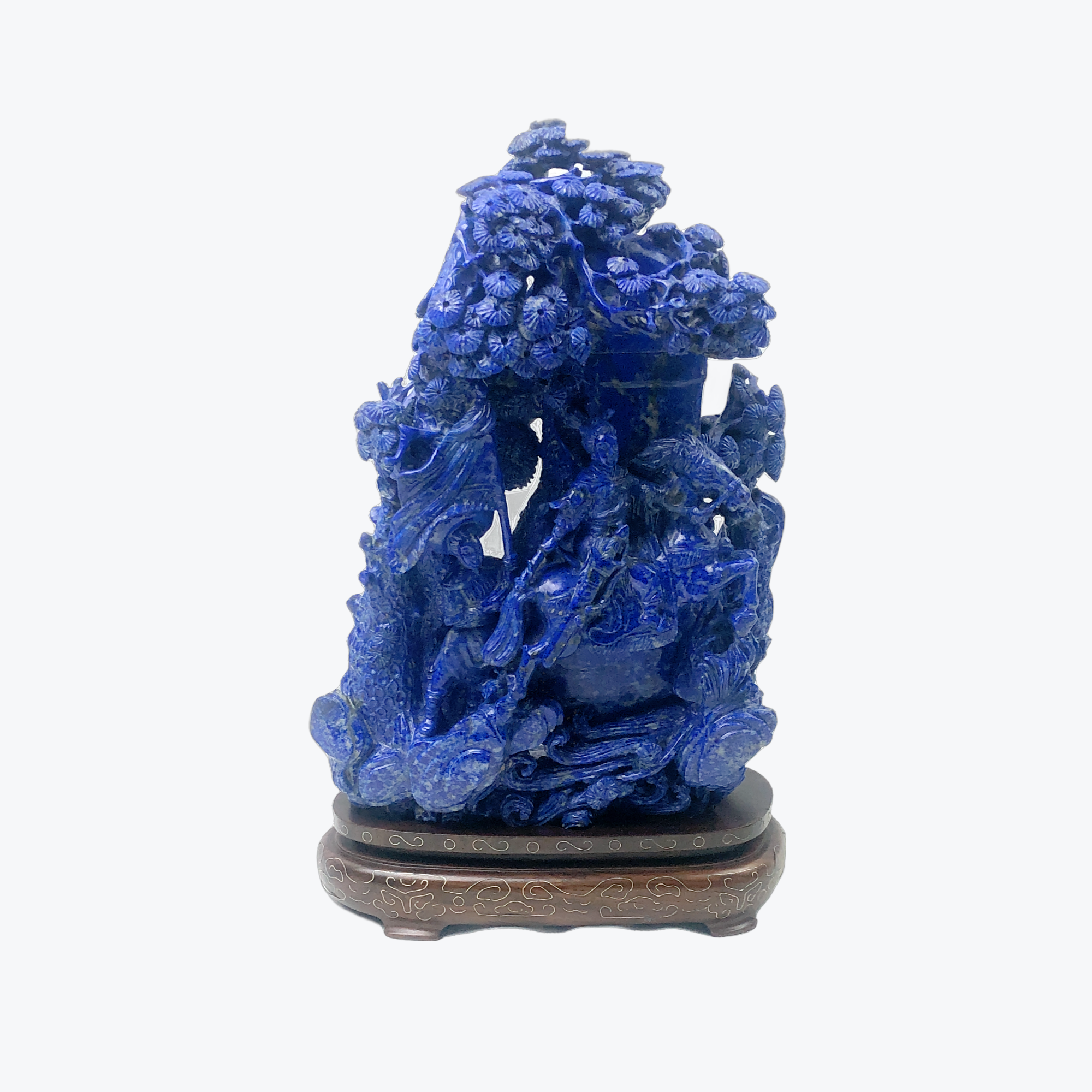 Chinese Lapis Lazuli carving of vase and cover, 20th century, 27cm high.