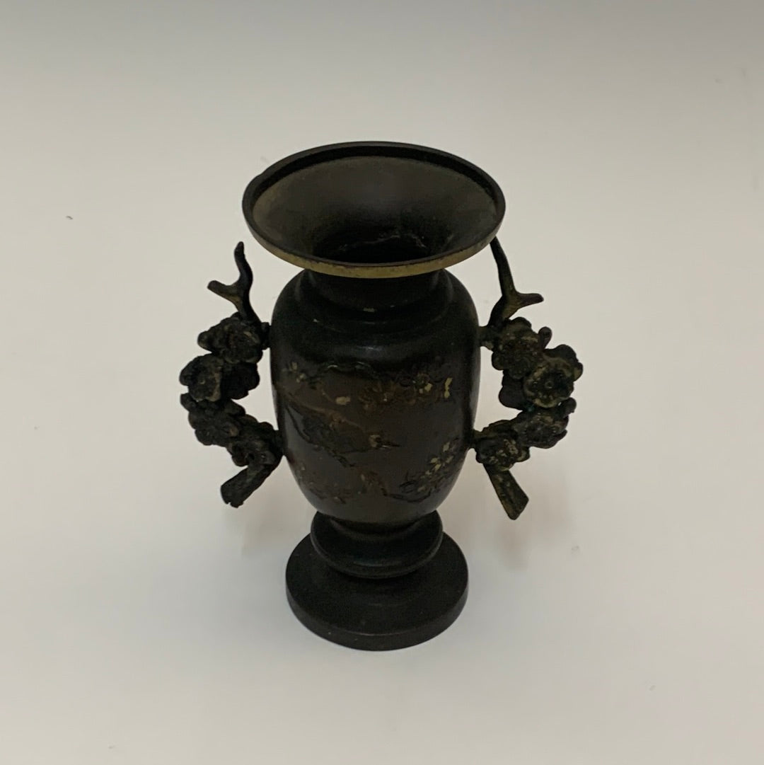 日本青铜花瓶 - 明治晚期